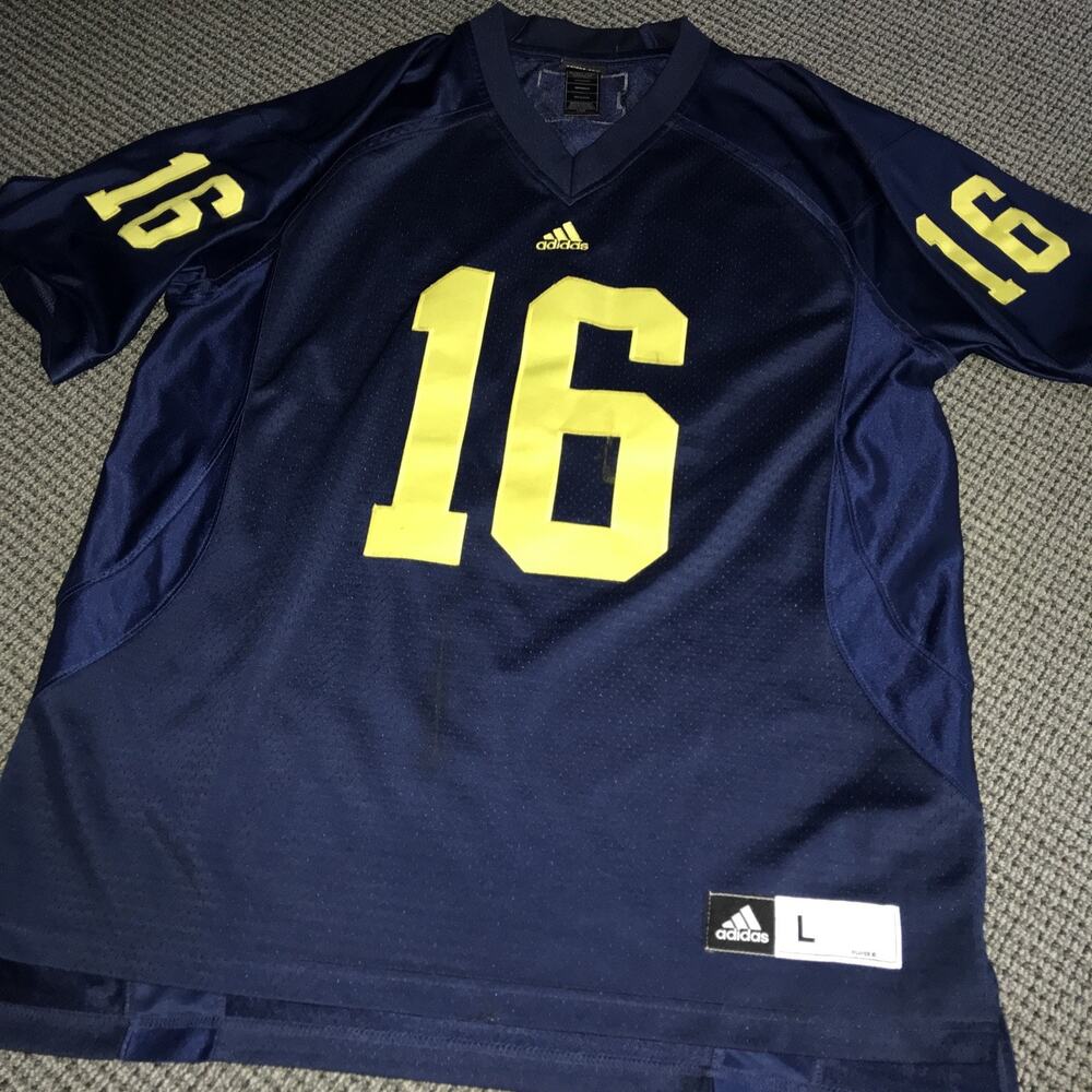 Michigan Wolverines 2011 adidas #16 Jersey Blue Large Adult